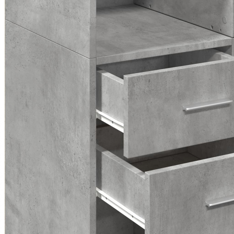 Highboard Betongrau 70x42,5x185 cm Holzwerkstoff