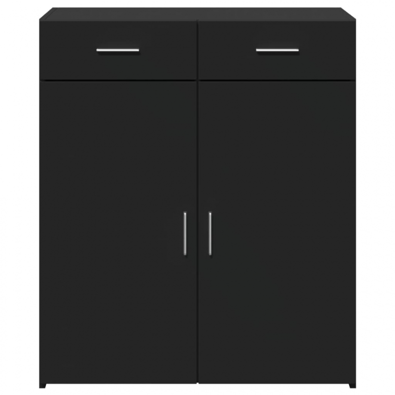 Sideboard Schwarz 80x42,5x93 cm Holzwerkstoff
