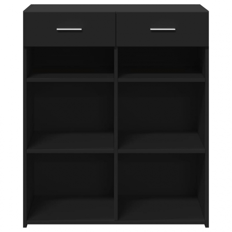 Sideboard Schwarz 80x42,5x93 cm Holzwerkstoff
