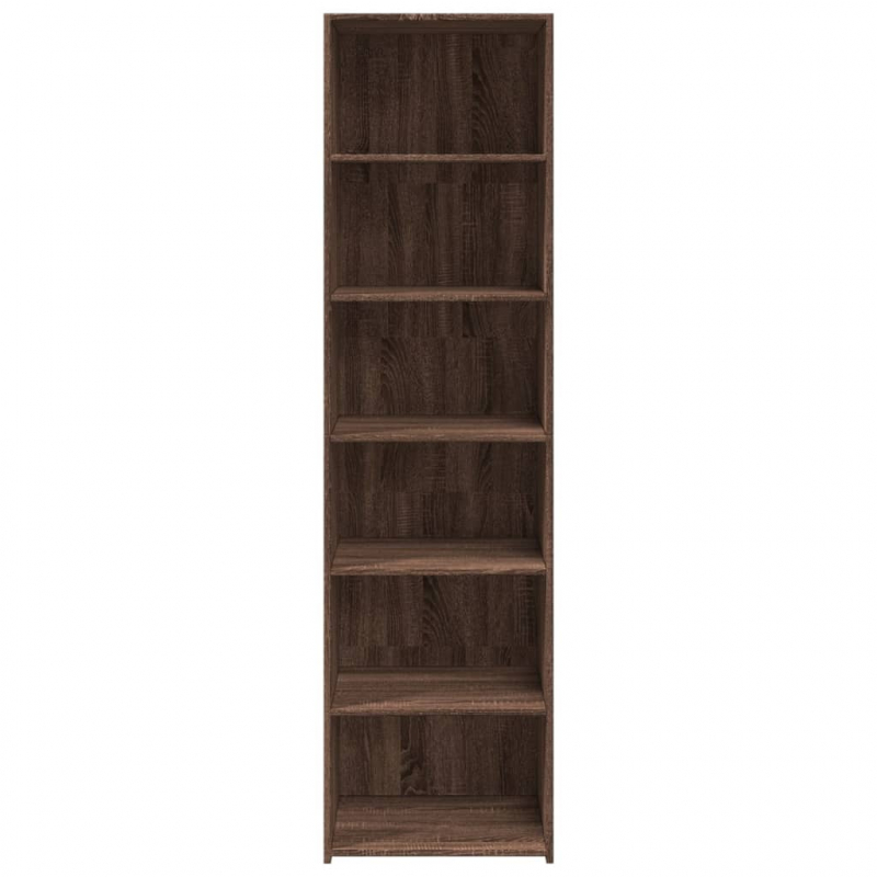 Highboard Braun Eichen-Optik 50x41x185 cm Holzwerkstoff