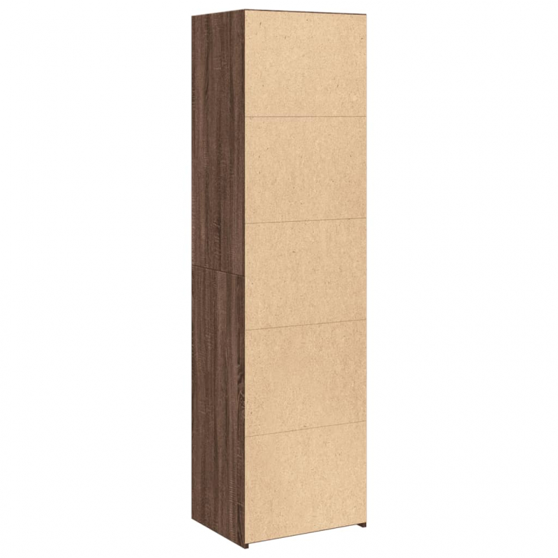 Highboard Braun Eichen-Optik 50x41x185 cm Holzwerkstoff