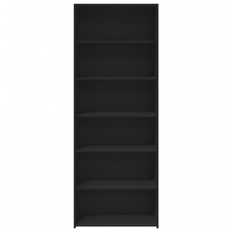 Highboard Schwarz 70x41x185 cm Holzwerkstoff