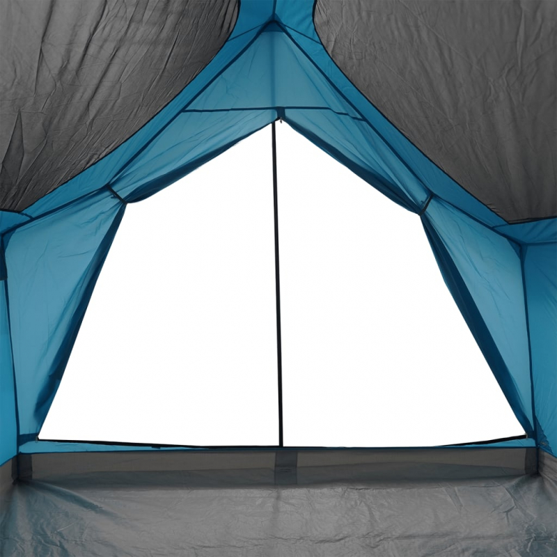 Campingzelt 5 Personen Blau Wasserdicht