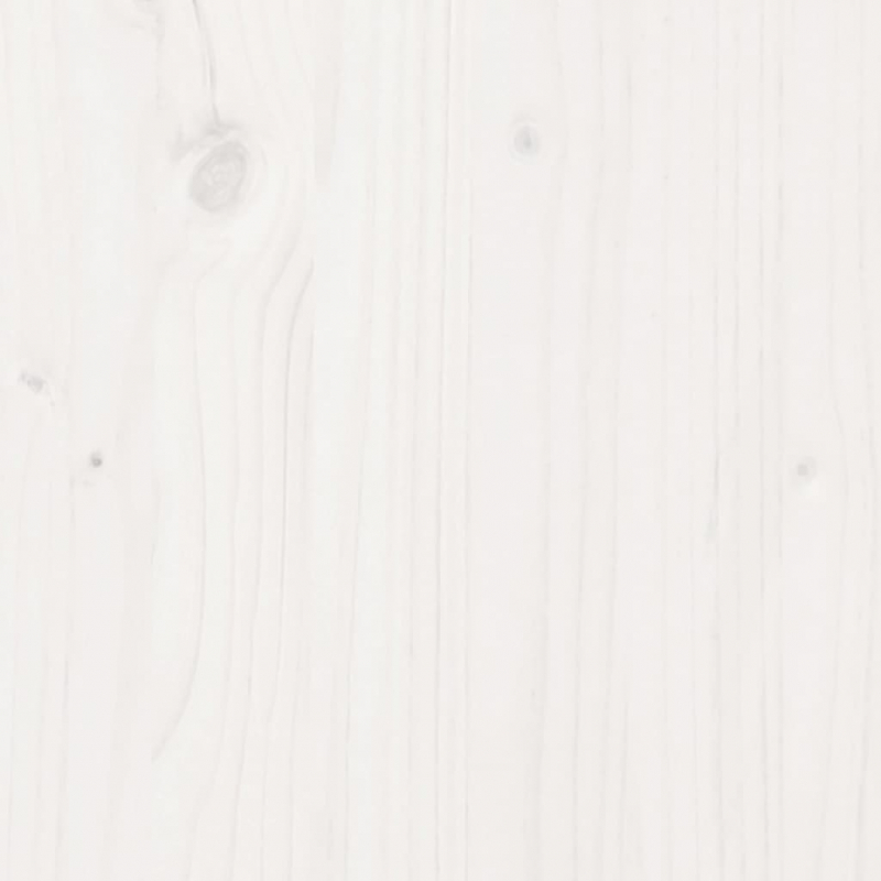 Pflanzkübel Weiß 50x50x23 cm Massivholz Kiefer