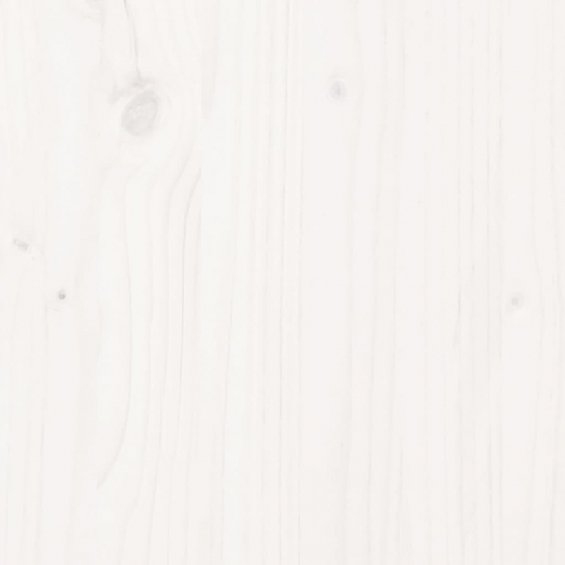 Pflanzkübel Weiß 70x70x45,5 cm Massivholz Kiefer