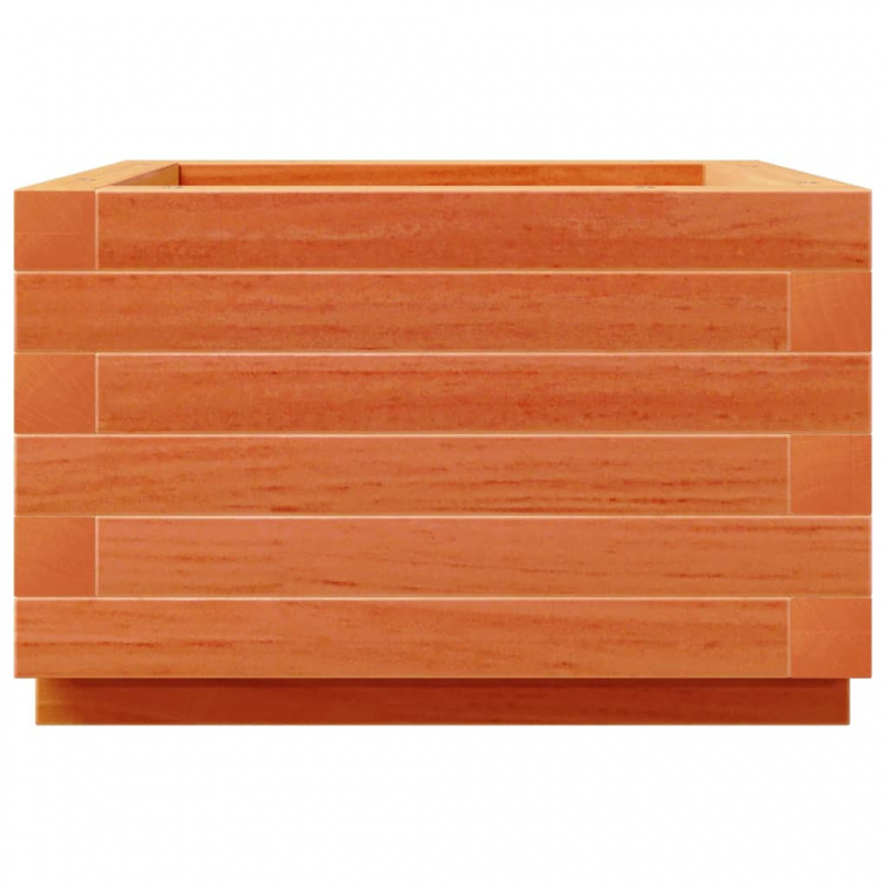 Pflanzkübel Wachsbraun 40x40x26,5 cm Massivholz Kiefer