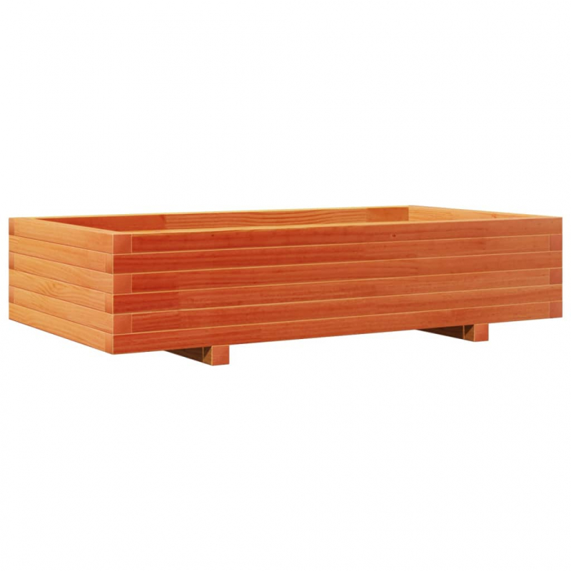Pflanzkübel Wachsbraun 110x60x26,5 cm Massivholz Kiefer