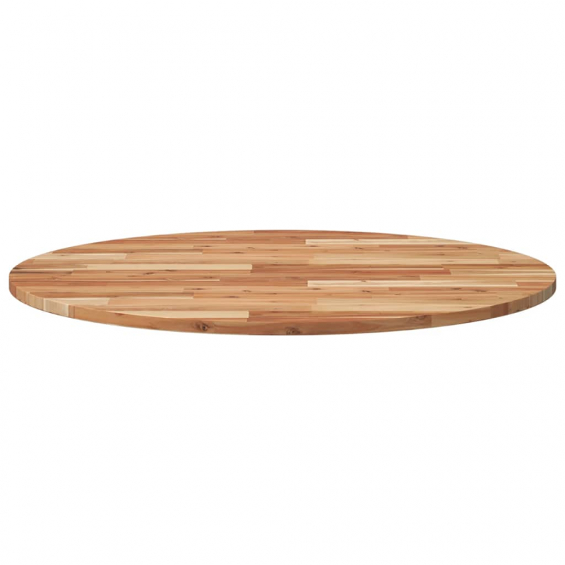 Tischplatte Rund Ø90x2 cm Massivholz Akazie