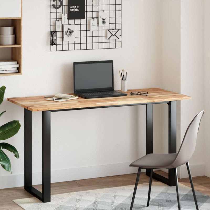 Tischplatte Rechteckig 120x60x2 cm Massivholz Akazie