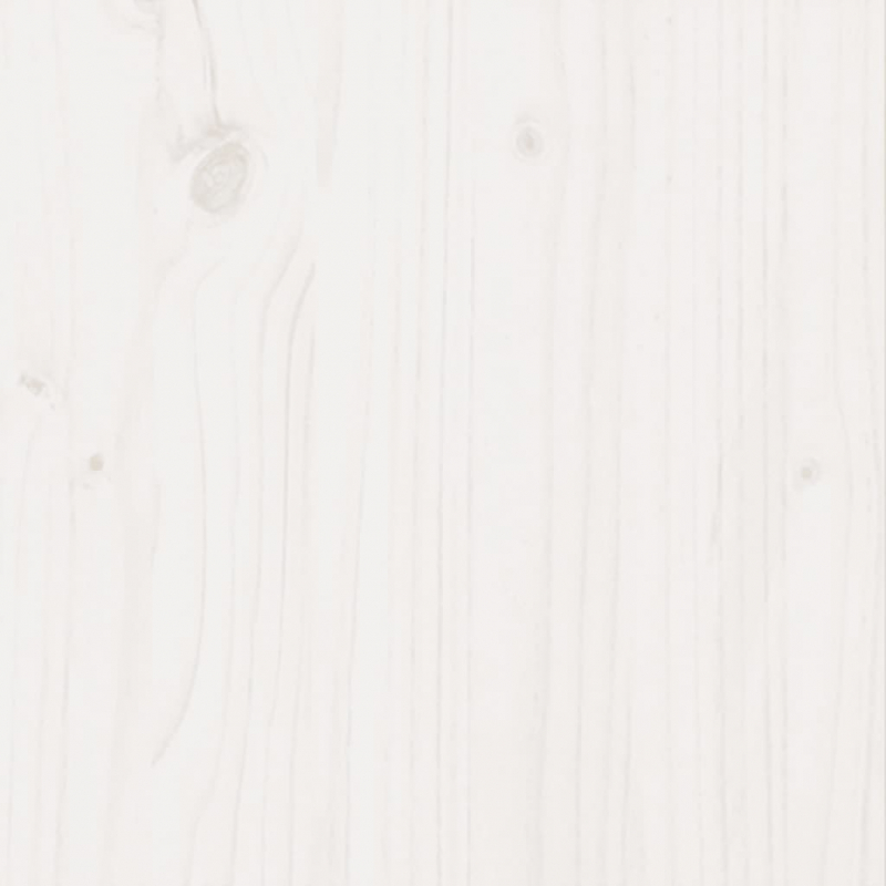 Pflanzkübel Weiß 70x70x46 cm Massivholz Kiefer