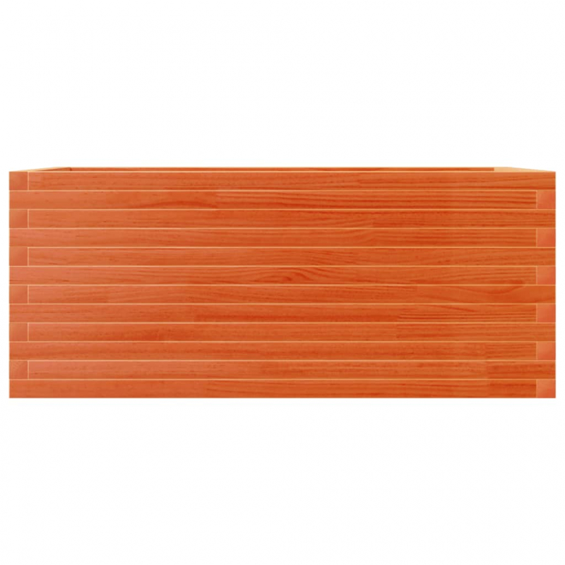 Pflanzkübel Wachsbraun 110x60x46 cm Massivholz Kiefer