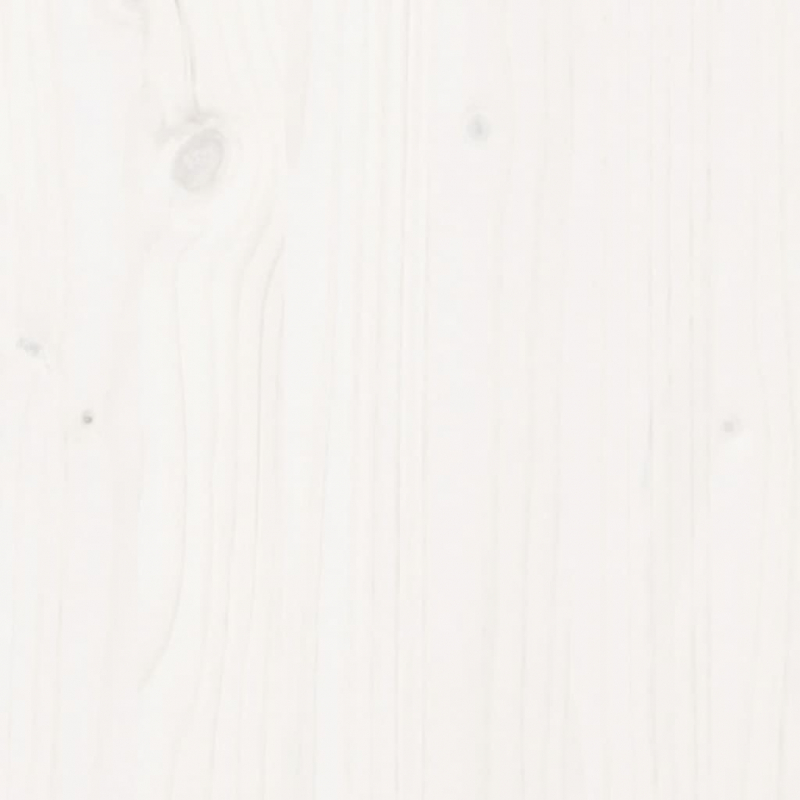 Pflanzkübel Weiß 50x50x68,5 cm Massivholz Kiefer