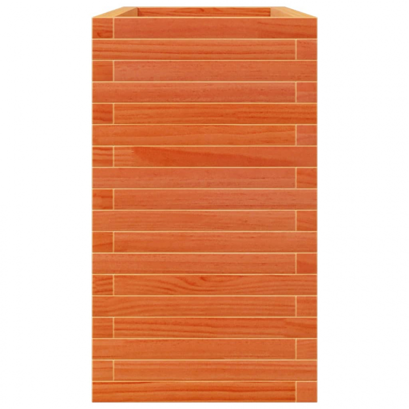 Pflanzkübel Wachsbraun 90x40x68,5 cm Massivholz Kiefer