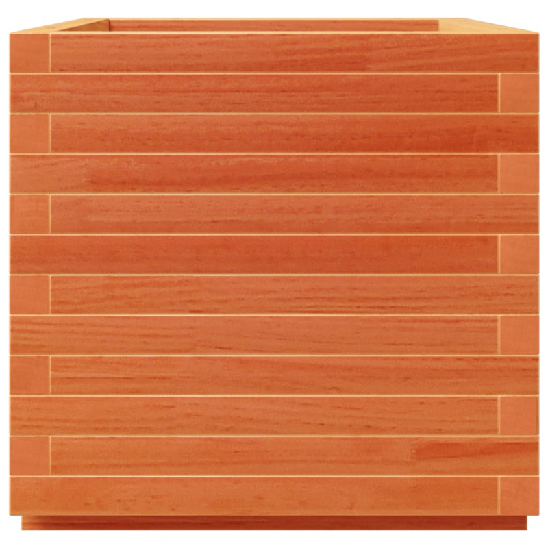 Pflanzkübel Wachsbraun 50x50x49,5 cm Massivholz Kiefer