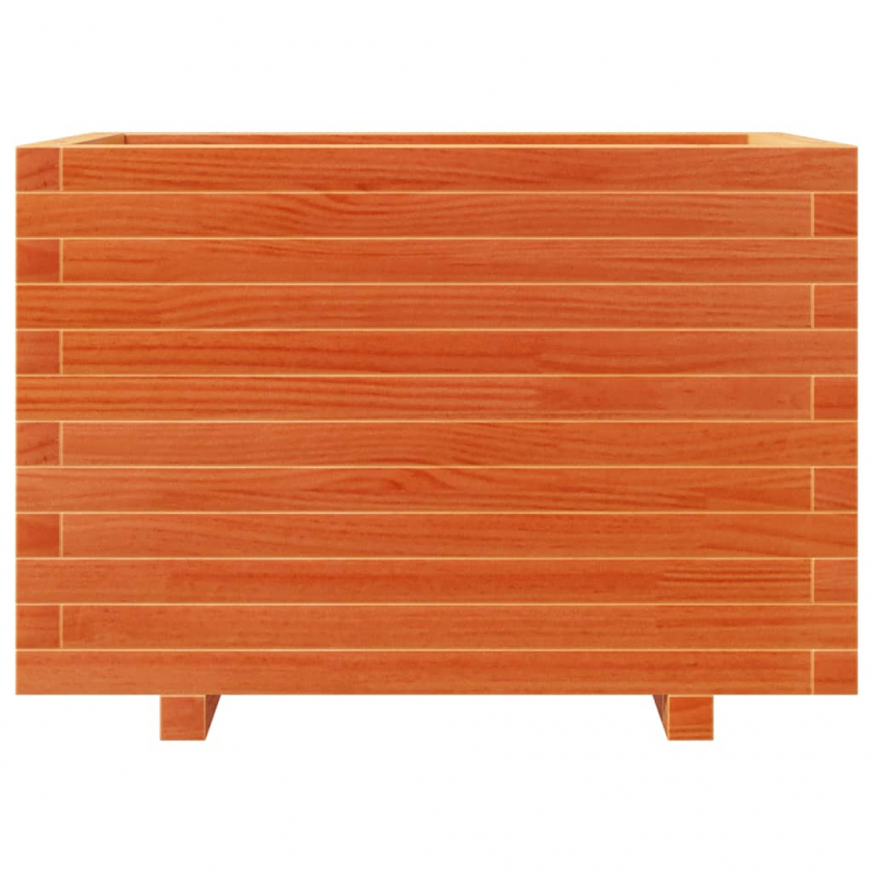 Pflanzkübel Wachsbraun 70x40x49,5 cm Massivholz Kiefer