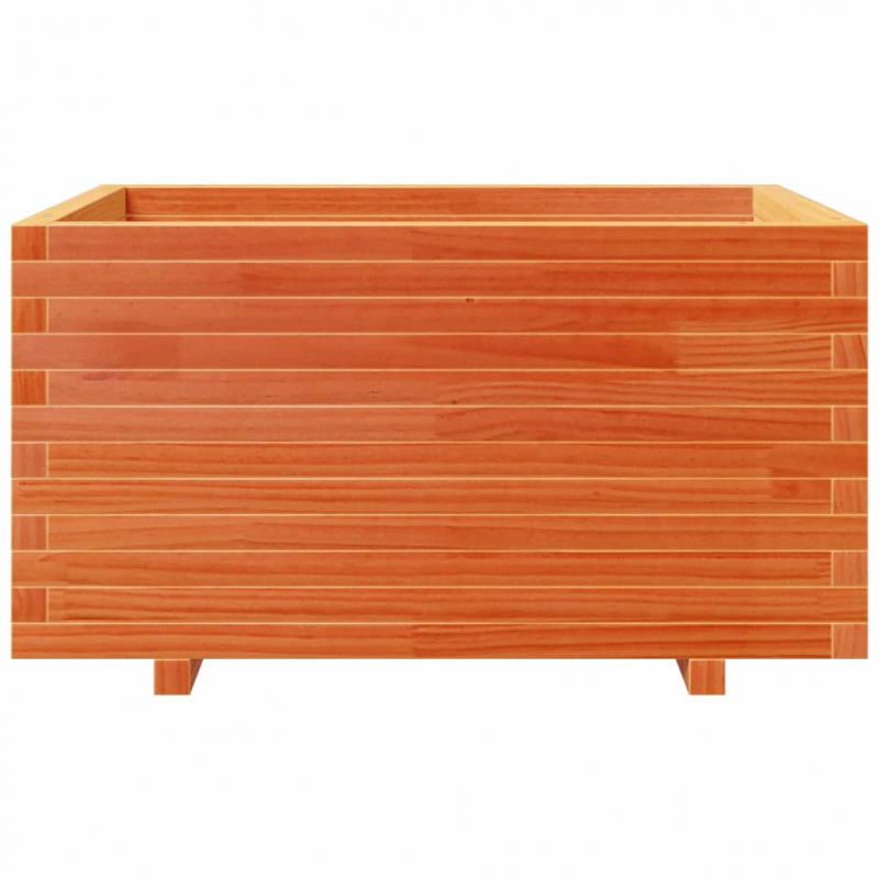 Pflanzkübel Wachsbraun 90x60x49,5 cm Massivholz Kiefer