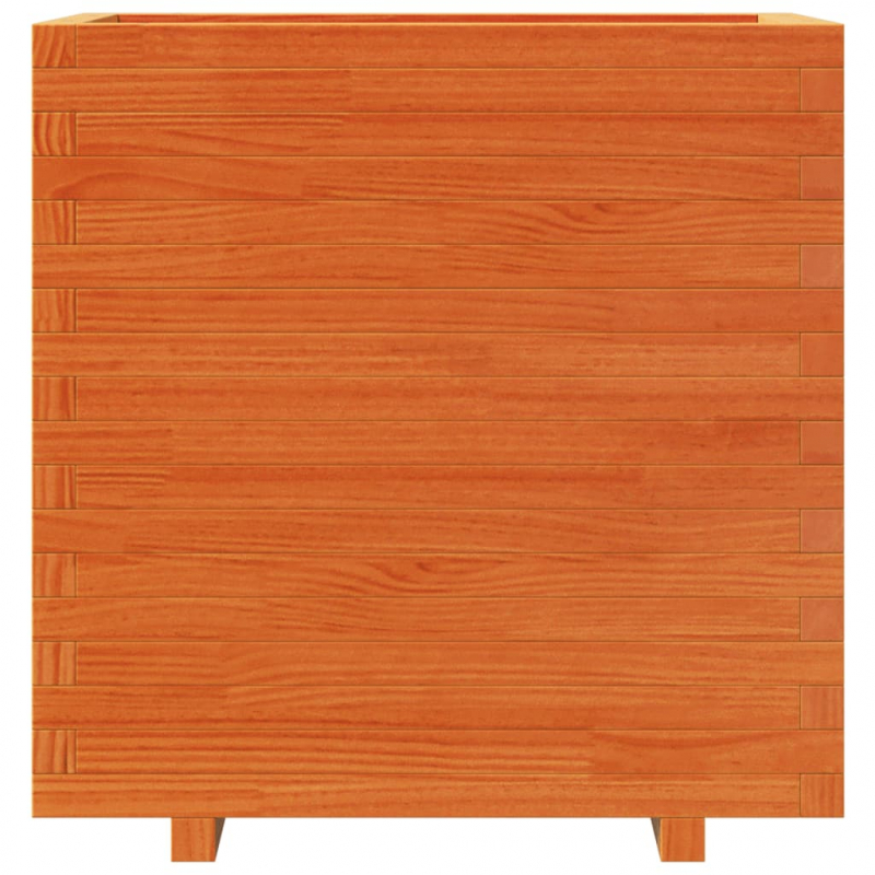 Pflanzkübel Wachsbraun 70x40x72,5 cm Massivholz Kiefer