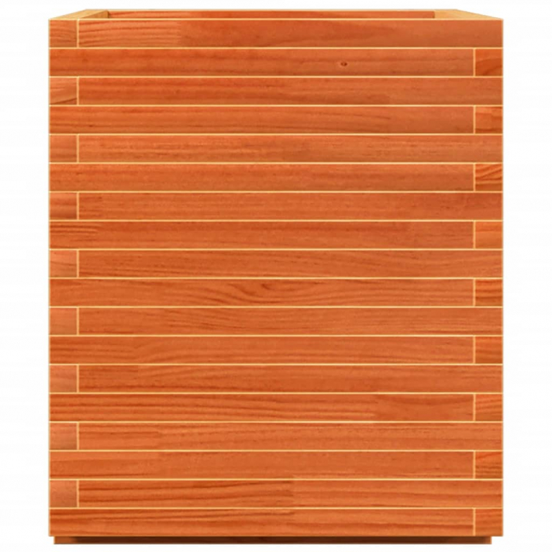 Pflanzkübel Wachsbraun 90x60x72,5 cm Massivholz Kiefer