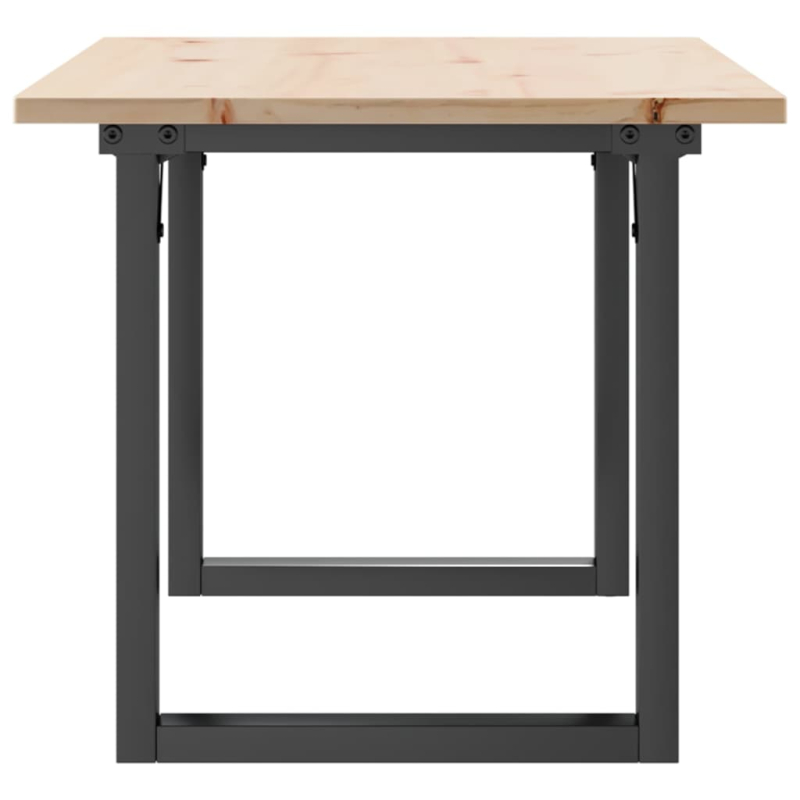 Couchtisch O-Gestell 90x40x45cm Massivholz Kiefer und Stahl