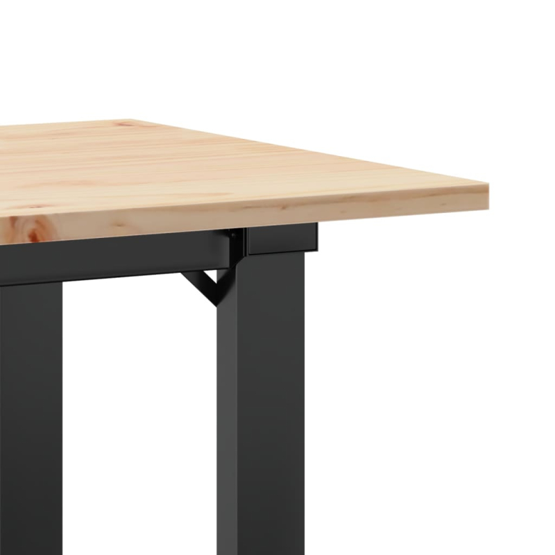 Couchtisch O-Gestell 90x40x45cm Massivholz Kiefer und Stahl