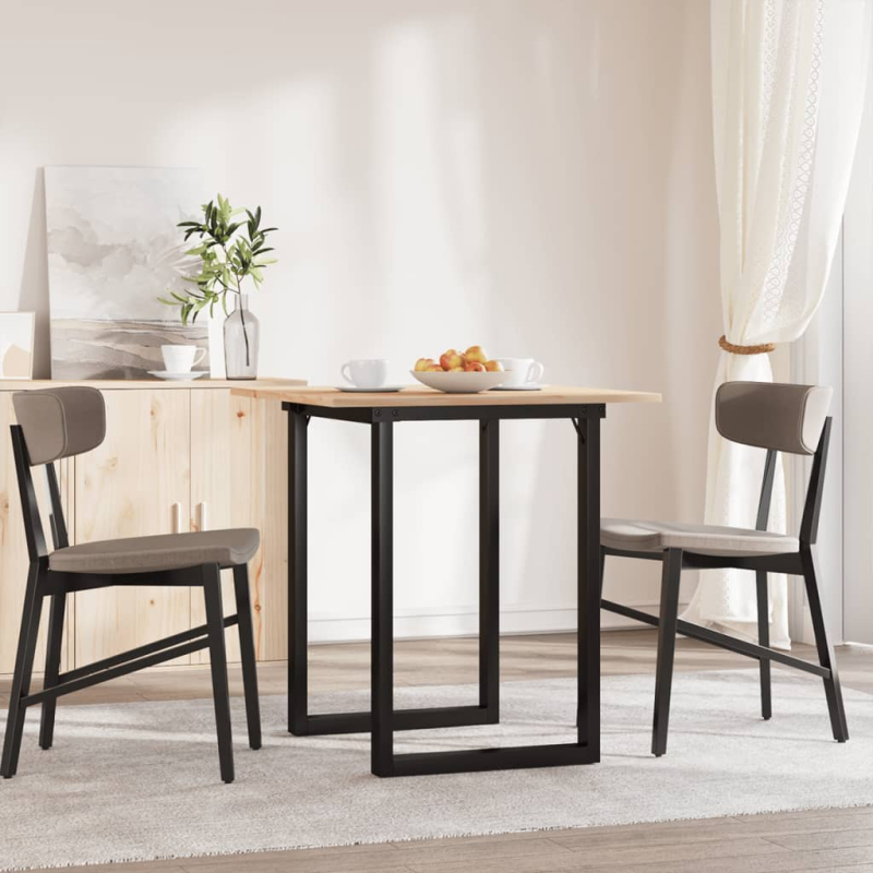 Esstisch O-Gestell 60x60x75 cm Massivholz Kiefer und Stahl