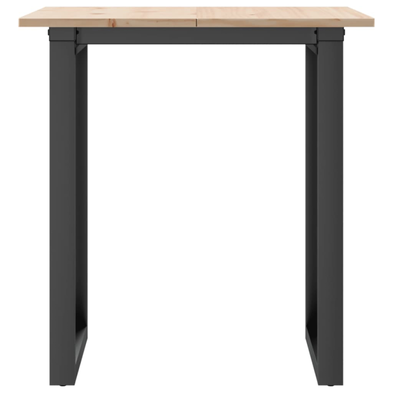 Esstisch O-Gestell 60x60x75 cm Massivholz Kiefer und Stahl