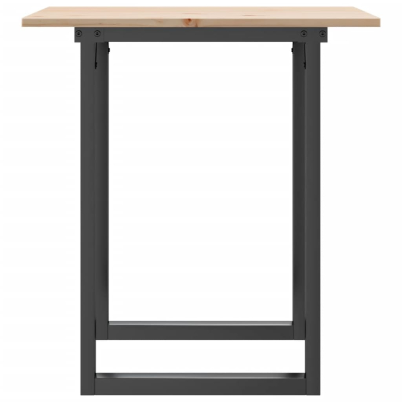 Esstisch O-Gestell 60x60x75 cm Massivholz Kiefer und Stahl