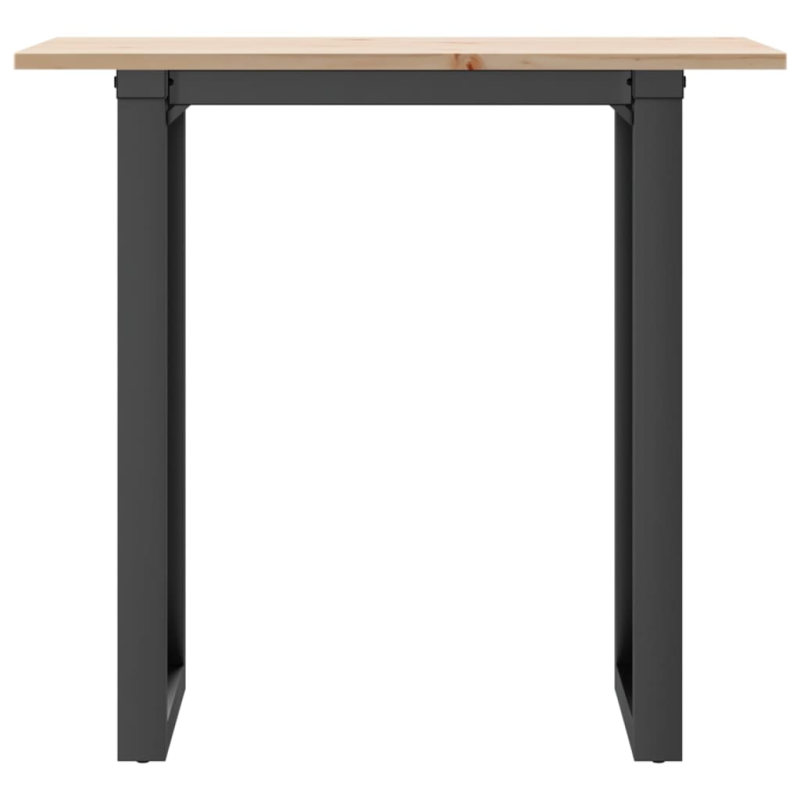 Esstisch O-Gestell 80x50x75 cm Massivholz Kiefer und Stahl