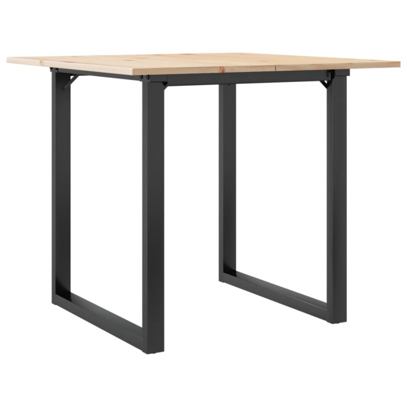 Esstisch O-Gestell 90x90x75cm Massivholz Kiefer und Stahl