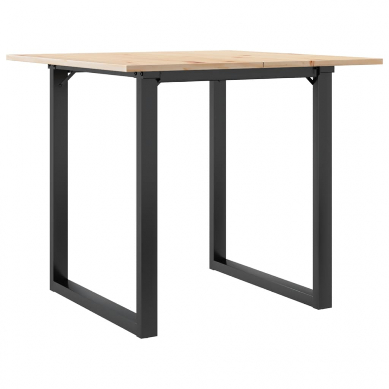 Esstisch O-Gestell 90x90x75cm Massivholz Kiefer und Stahl