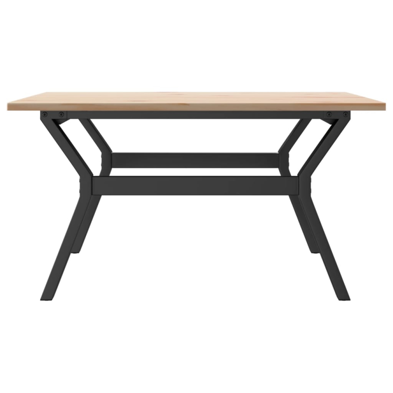 Couchtisch Y-Gestell 80x80x45cm Massivholz Kiefer und Stahl