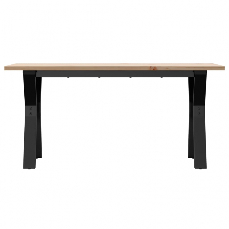 Couchtisch Y-Gestell 100x50x45 cm Massivholz Kiefer & Stahl