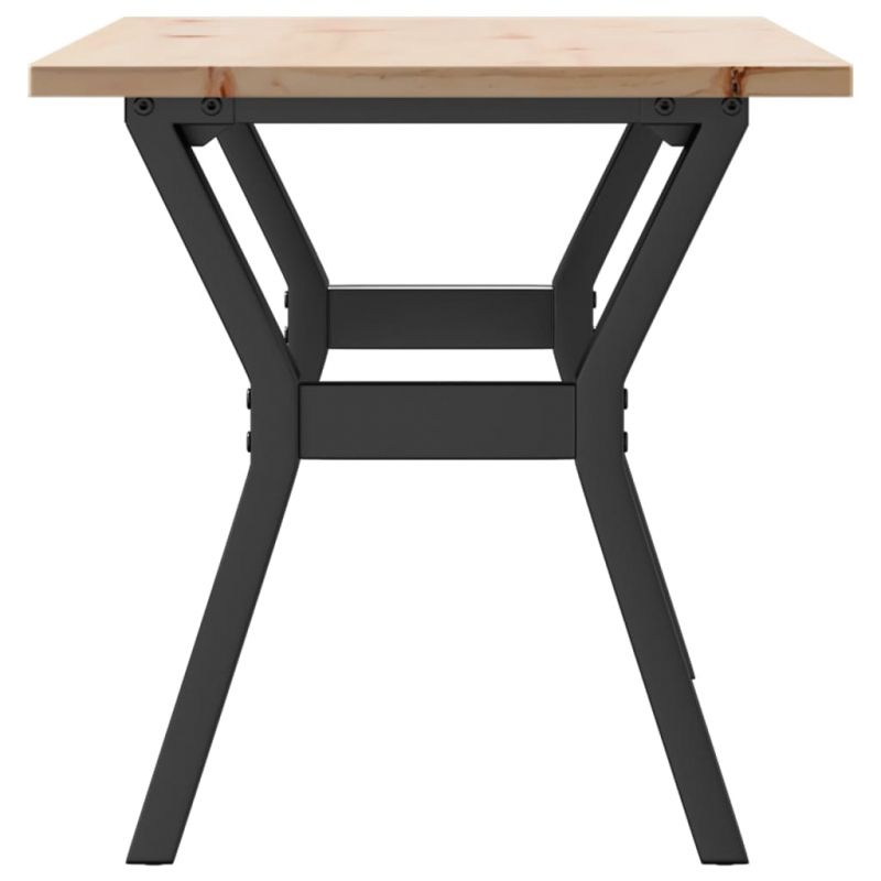 Couchtisch Y-Gestell 100x50x45 cm Massivholz Kiefer & Stahl