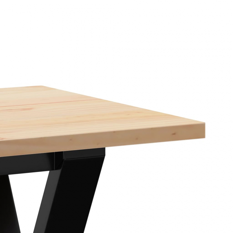 Couchtisch Y-Gestell 110x40x45 cm Massivholz Kiefer & Stahl