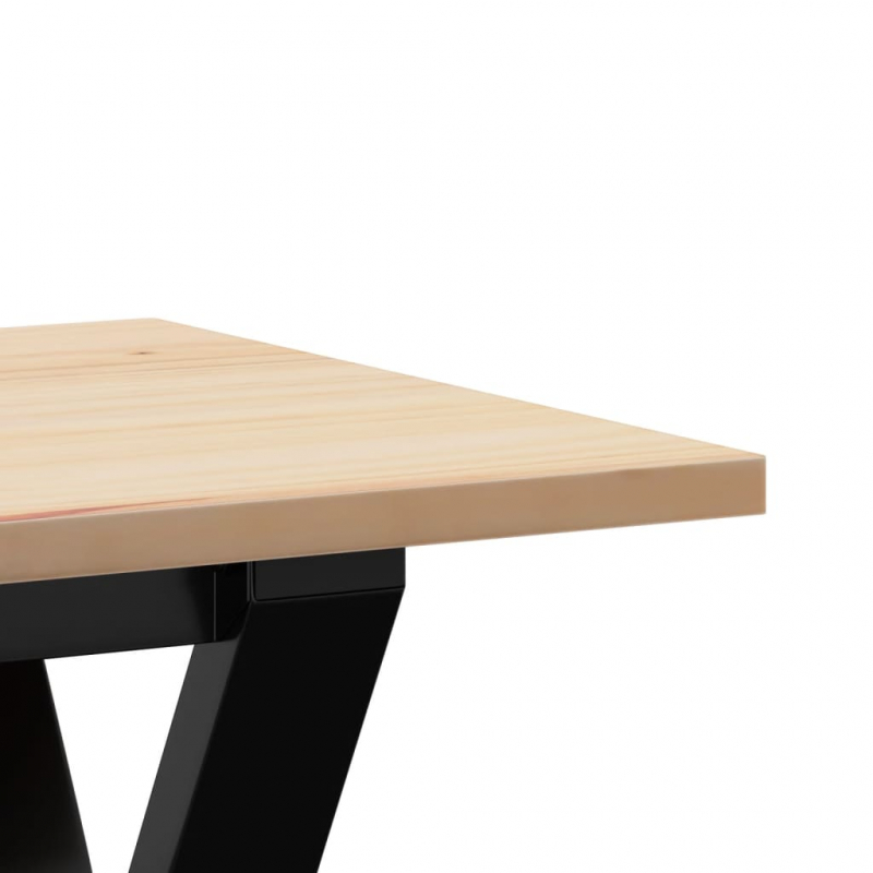 Couchtisch Y-Gestell 160x40x45 cm Massivholz Kiefer & Stahl
