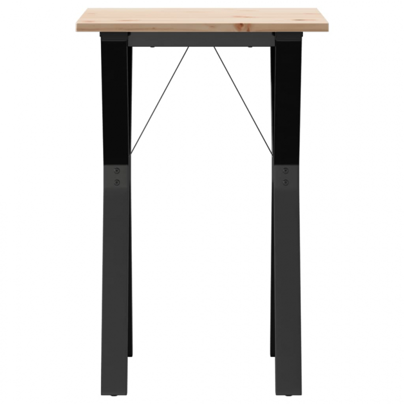 Esstisch Y-Gestell 50x50x75 cm Massivholz Kiefer und Stahl