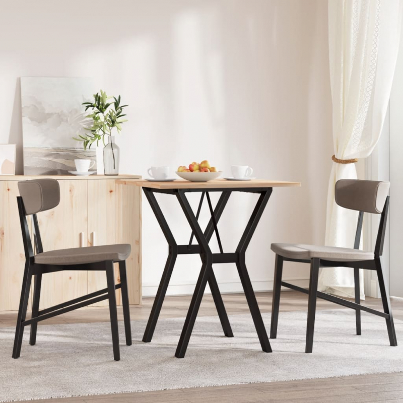 Esstisch Y-Gestell 60x60x75 cm Massivholz Kiefer und Stahl