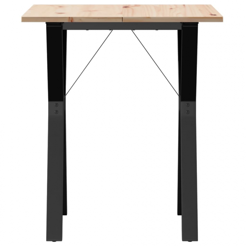 Esstisch Y-Gestell 60x60x75 cm Massivholz Kiefer und Stahl