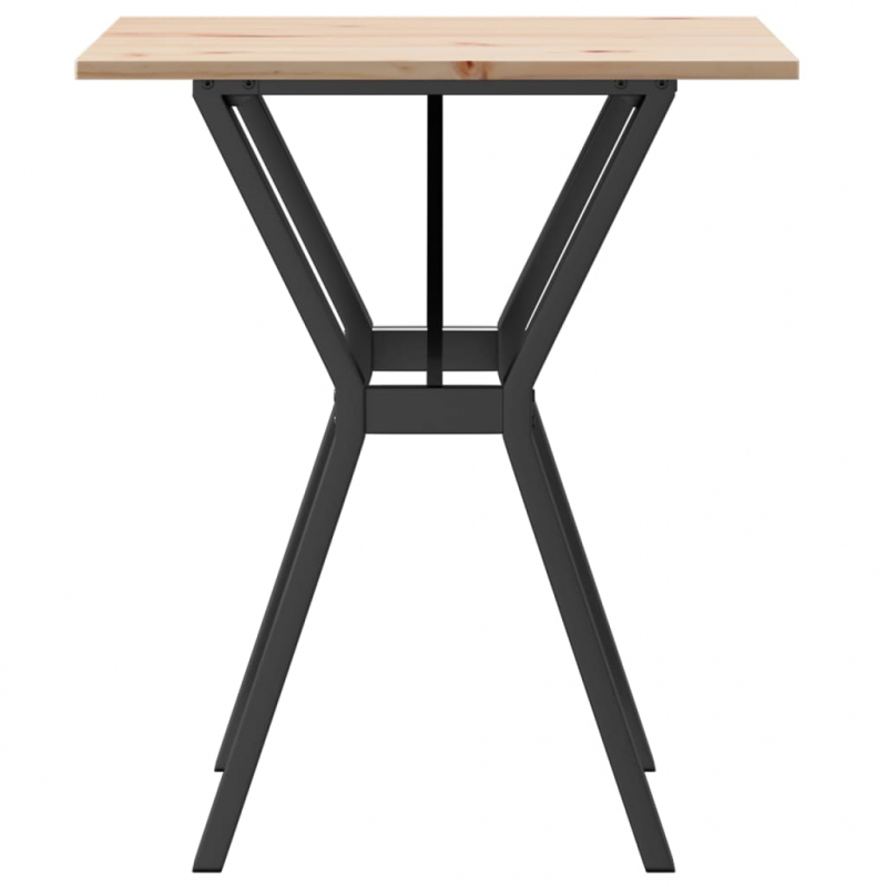 Esstisch Y-Gestell 60x60x75 cm Massivholz Kiefer und Stahl
