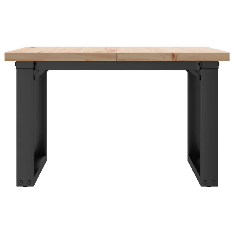 Couchtisch O-Gestell 60x60x40,5cm Massivholz Kiefer & Stahl