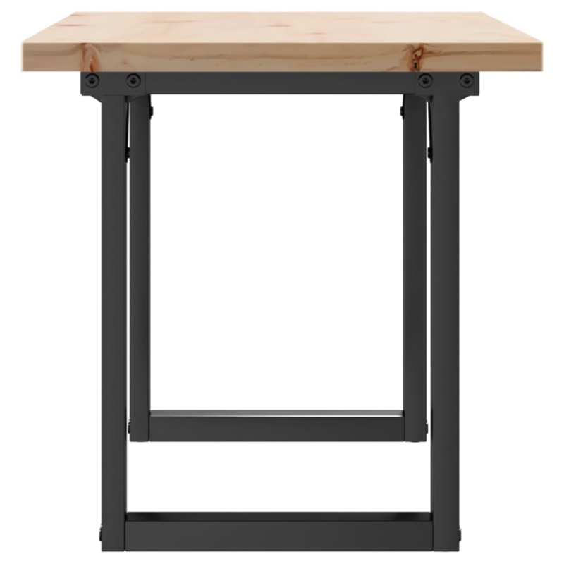 Couchtisch O-Gestell 90x40x45,5cm Massivholz Kiefer & Stahl