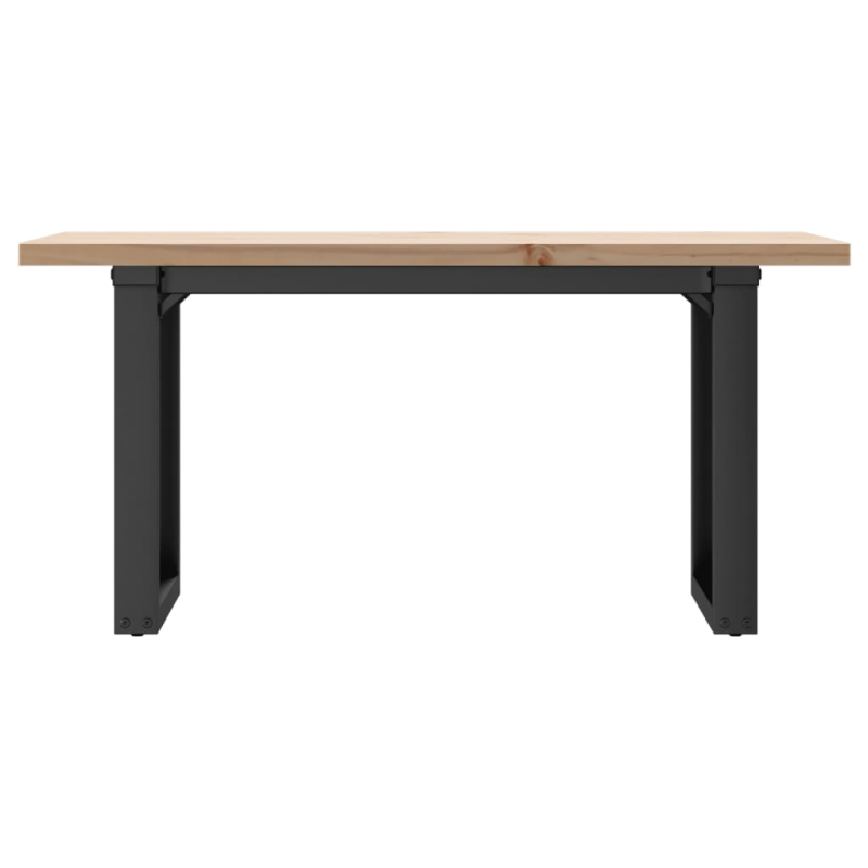 Couchtisch O-Gestell 100x50x45,5 cm Massivholz Kiefer Stahl