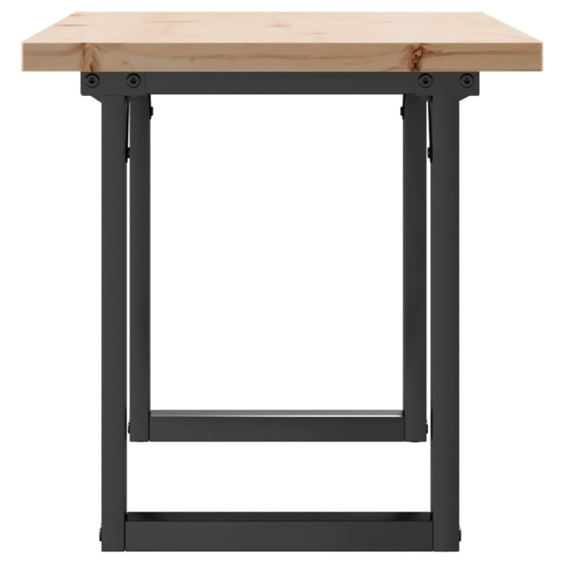 Couchtisch O-Gestell 100x50x45,5 cm Massivholz Kiefer Stahl