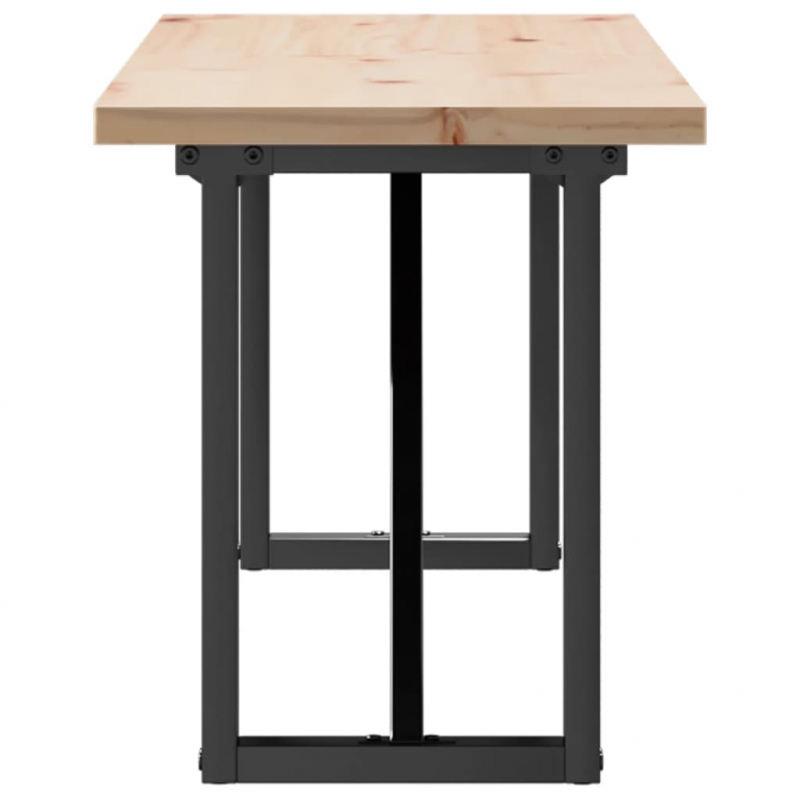 Couchtisch O-Gestell 160x40x45,5 cm Massivholz Kiefer Stahl