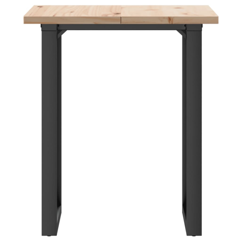 Esstisch O-Gestell 60x60x75,5 cm Massivholz Kiefer & Stahl