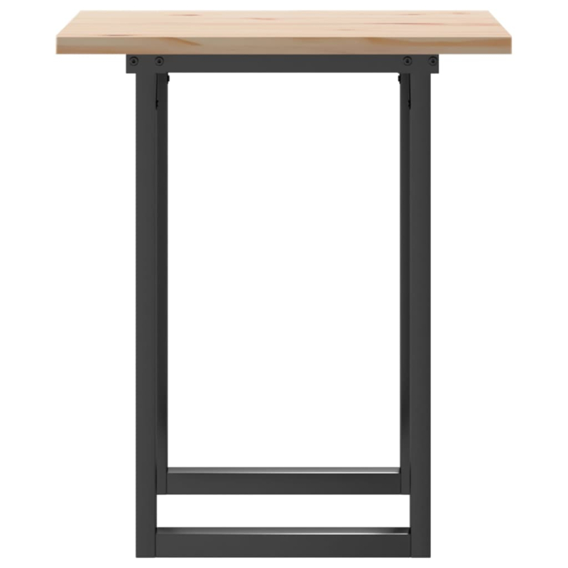 Esstisch O-Gestell 60x60x75,5 cm Massivholz Kiefer & Stahl
