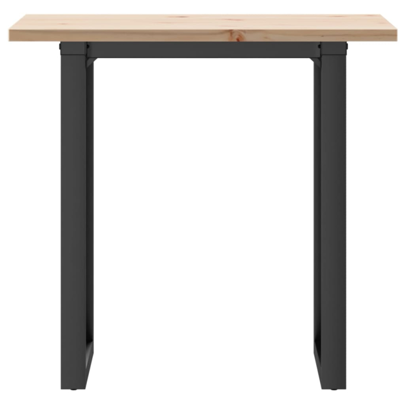 Esstisch O-Gestell 80x50x75,5 cm Massivholz Kiefer & Stahl