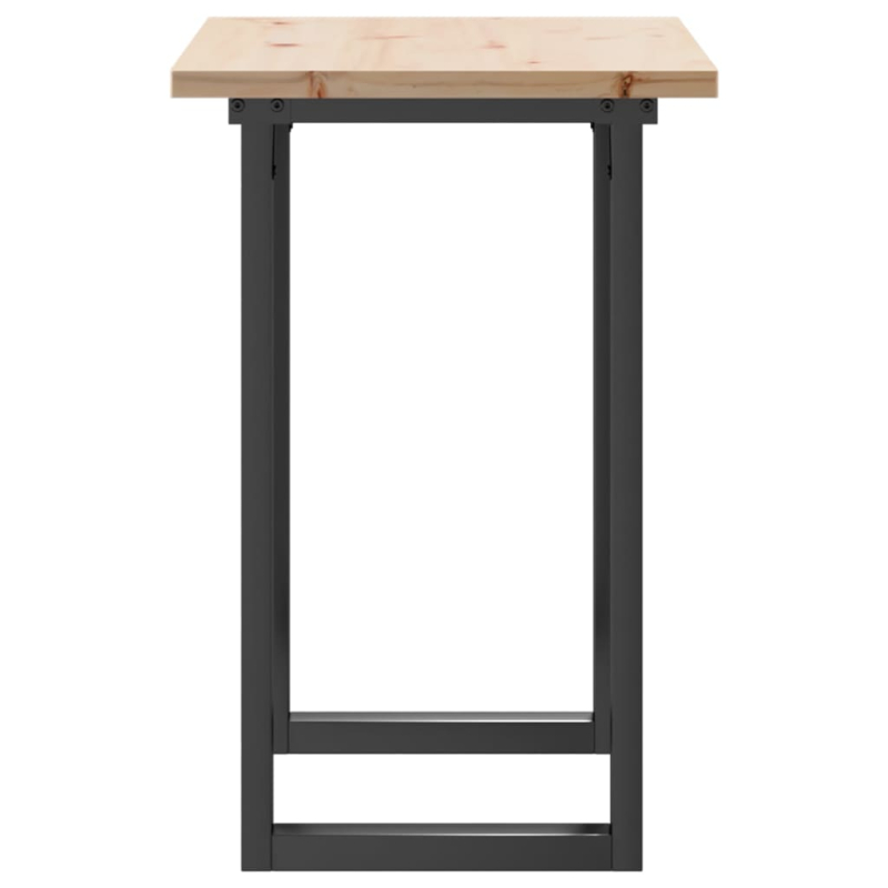 Esstisch O-Gestell 80x50x75,5 cm Massivholz Kiefer & Stahl