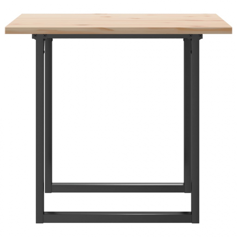 Esstisch O-Gestell 80x80x75,5 cm Massivholz Kiefer & Stahl