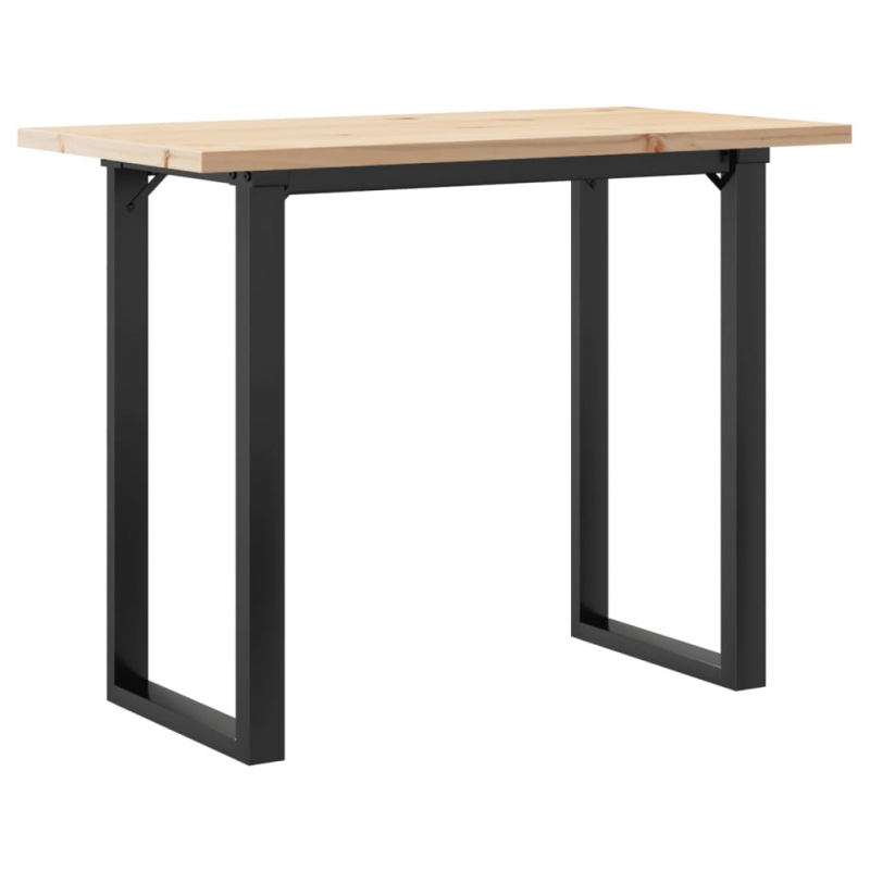 Esstisch O-Gestell 100x50x75,5 cm Massivholz Kiefer & Stahl